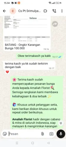Testimonial Papan Bunga jiput