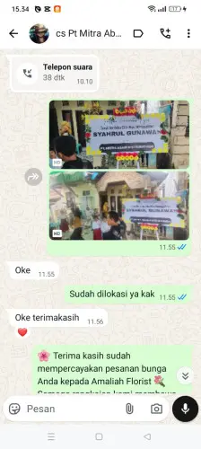 Testimonial Papan Bunga jiput