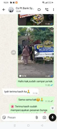 Testimonial Papan Bunga jiput